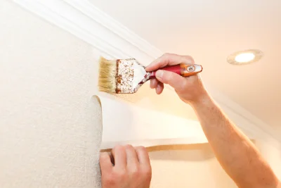 Pose de papier peint à Franken — revêtements muraux et toiles de verre